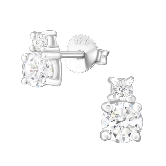 Zilveren Oorbellen Met Zirkonia Steentjes En Teddybeer - Aramat Jewels®