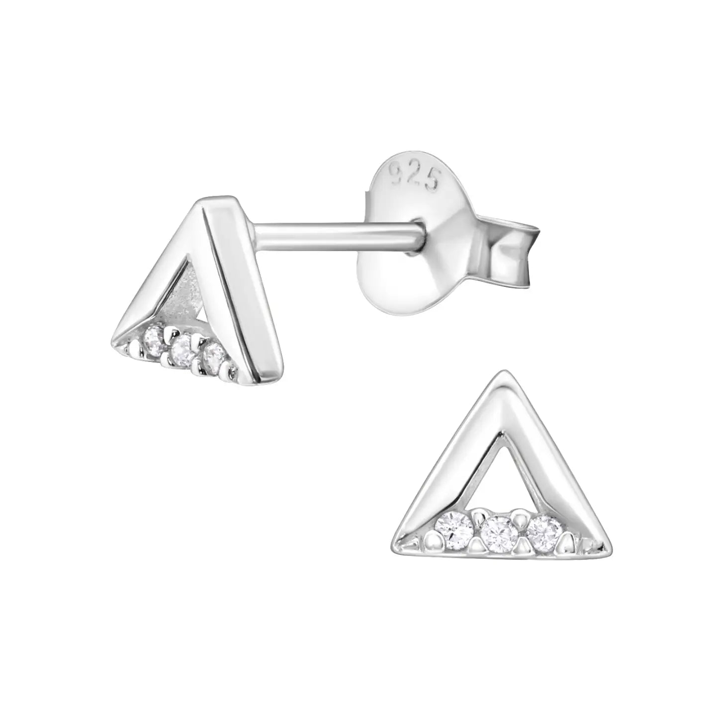 Zilveren Driehoekige Oorstekers Van Aramat Jewels
