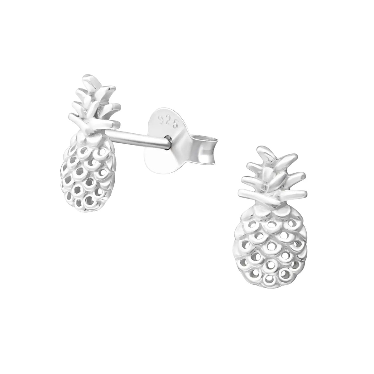 Zilveren Ananas Oorbellen Zilver-9x5mm