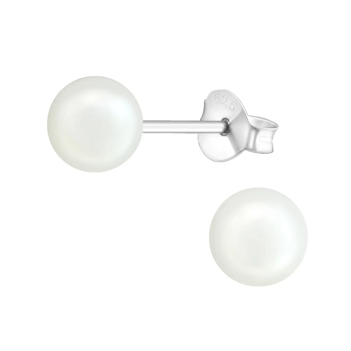 Witte Pareloorbellen Van Sterling Zilver 925 Met Gevoelige Huid