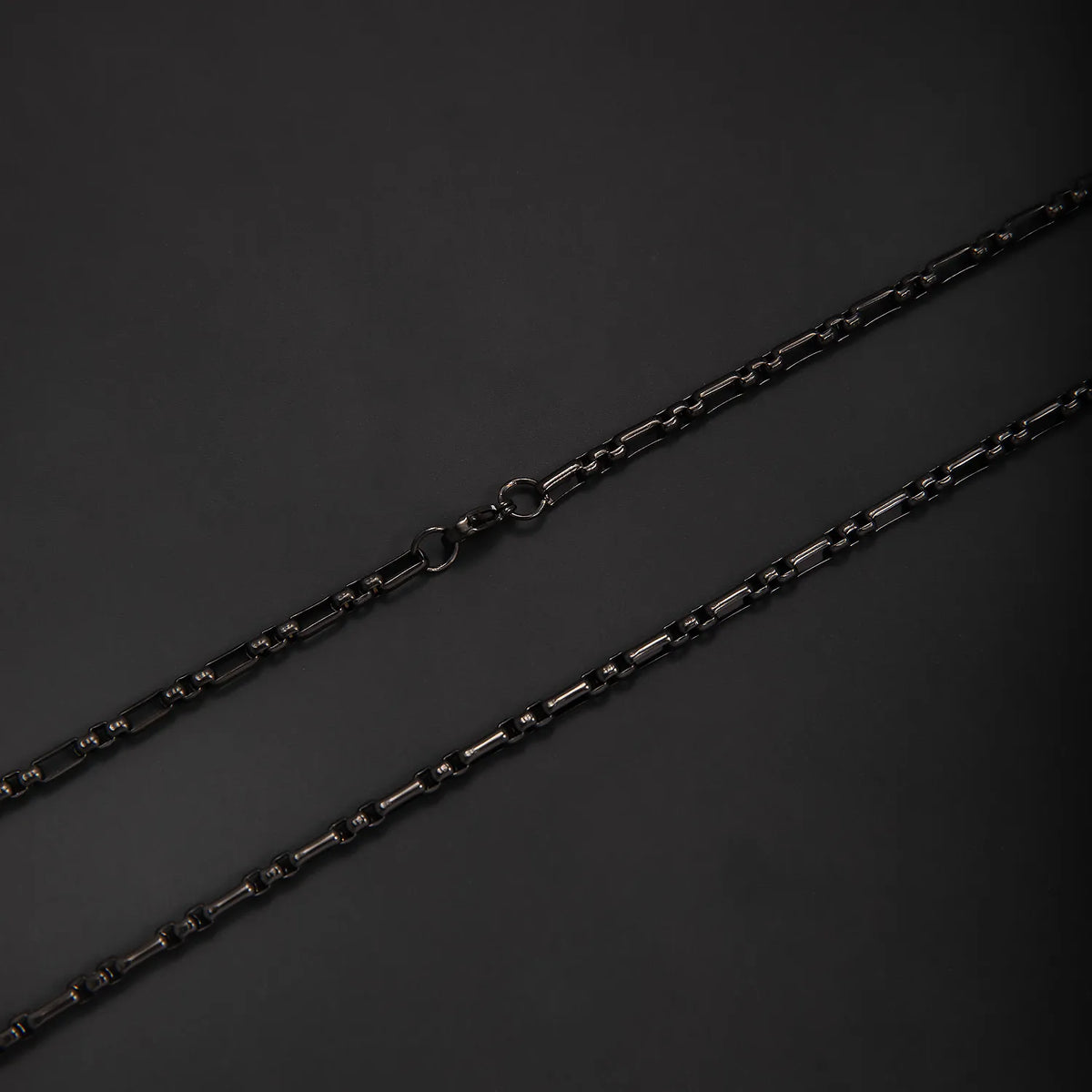 Stalen Fantasie Jasseron Ketting Zwart RVS – 2.5mm / 3mm / 3.5mm