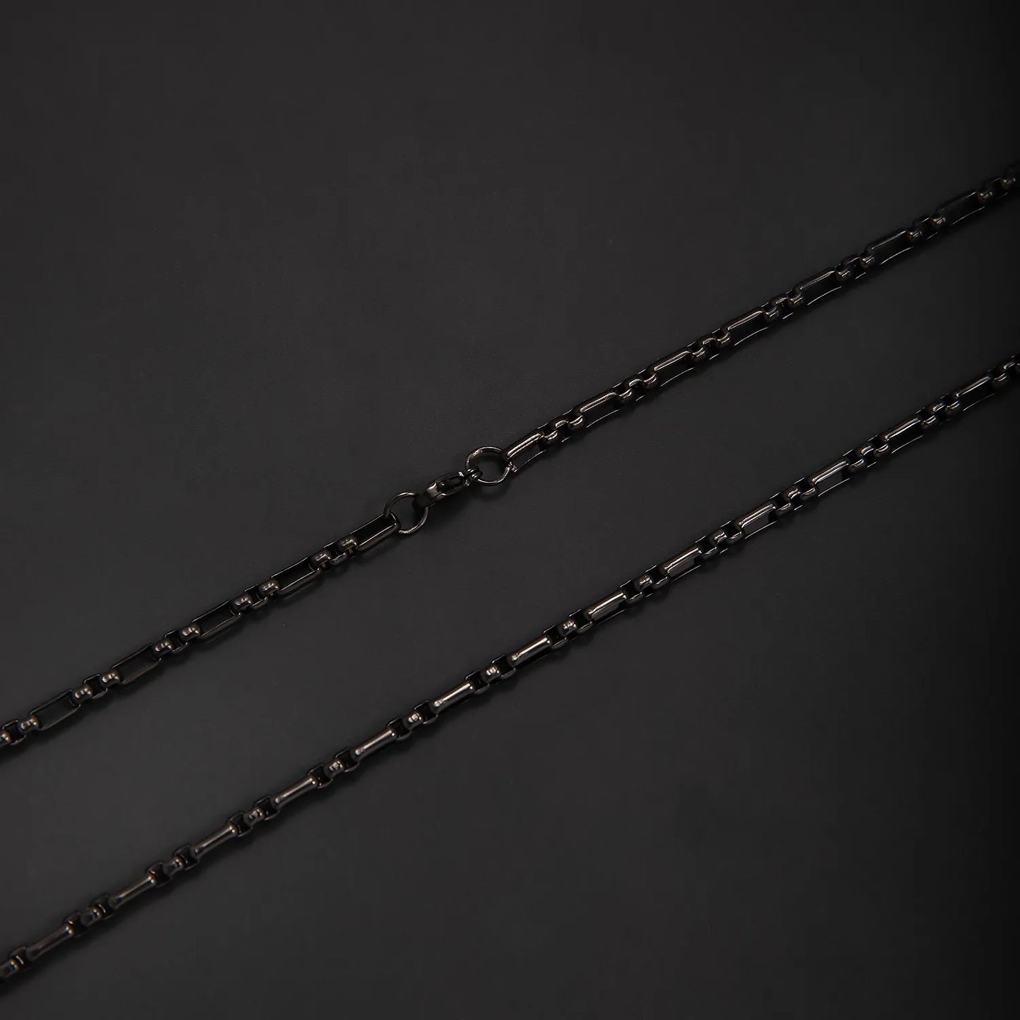 Stalen Fantasie Jasseron Ketting Zwart RVS – 2.5mm / 3mm / 3.5mm
