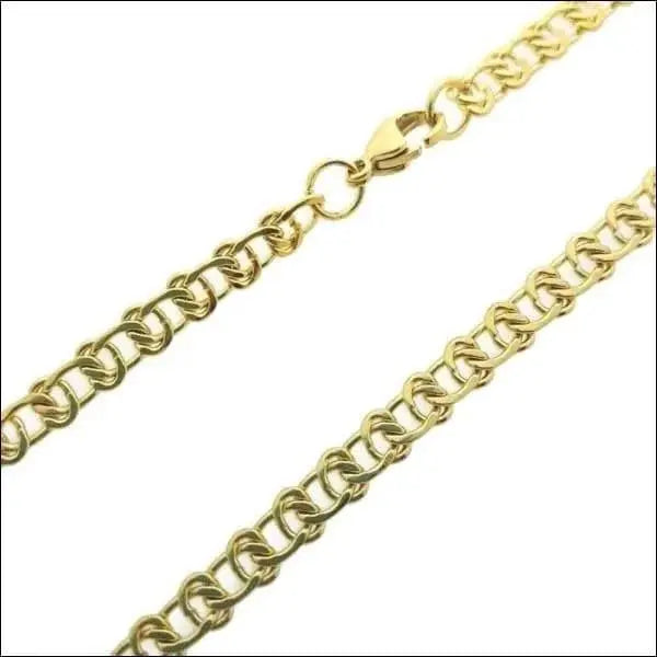 Gold Chain With Link - Fantasie Ketting 50cm 6mm Staal Goudkleurig