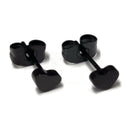 oor2750-Stalen hartjes oorbellen zwart vanaf 3mm-Aramat Jewels 