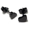 oor5202-Stalen hartjes oorbellen zwart vanaf 3mm-Aramat Jewels 