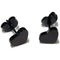 oor2248-Stalen hartjes oorbellen zwart vanaf 3mm-Aramat Jewels 