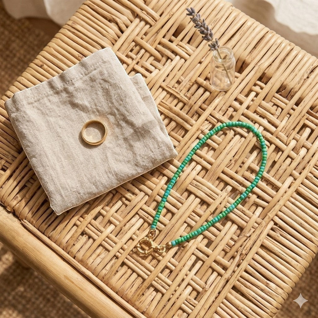 Collier à breloques en perles pour femme