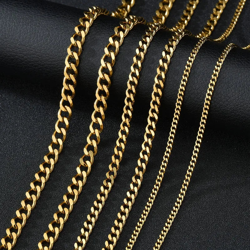 Rvs gourmet ketting afgevlakte schakels - Aramat Jewels - Halskettingen - cadeautip