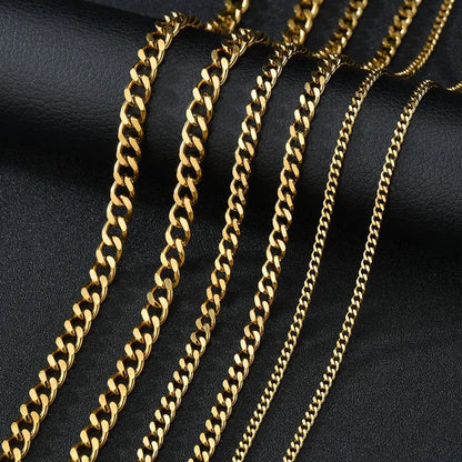 Rvs gourmet ketting afgevlakte schakels - Aramat Jewels - Halskettingen - cadeautip