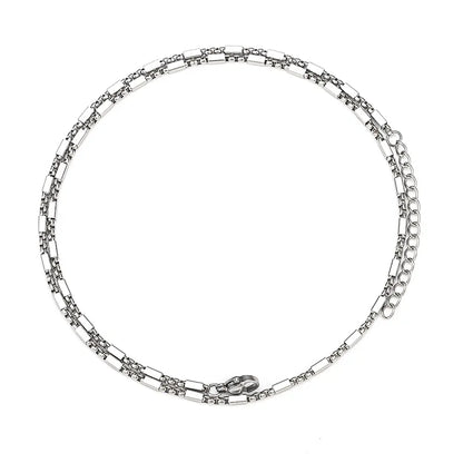 RVS fantasieketting vierkante schakels – 3 mm, 45 + 5 cm