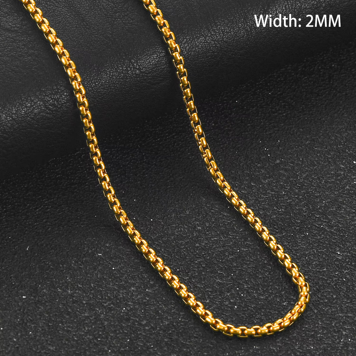 Goudkleurige Jasseron Ketting RVS – Stalen Schakelketting 1.5-4mm 40-80cm Unisex