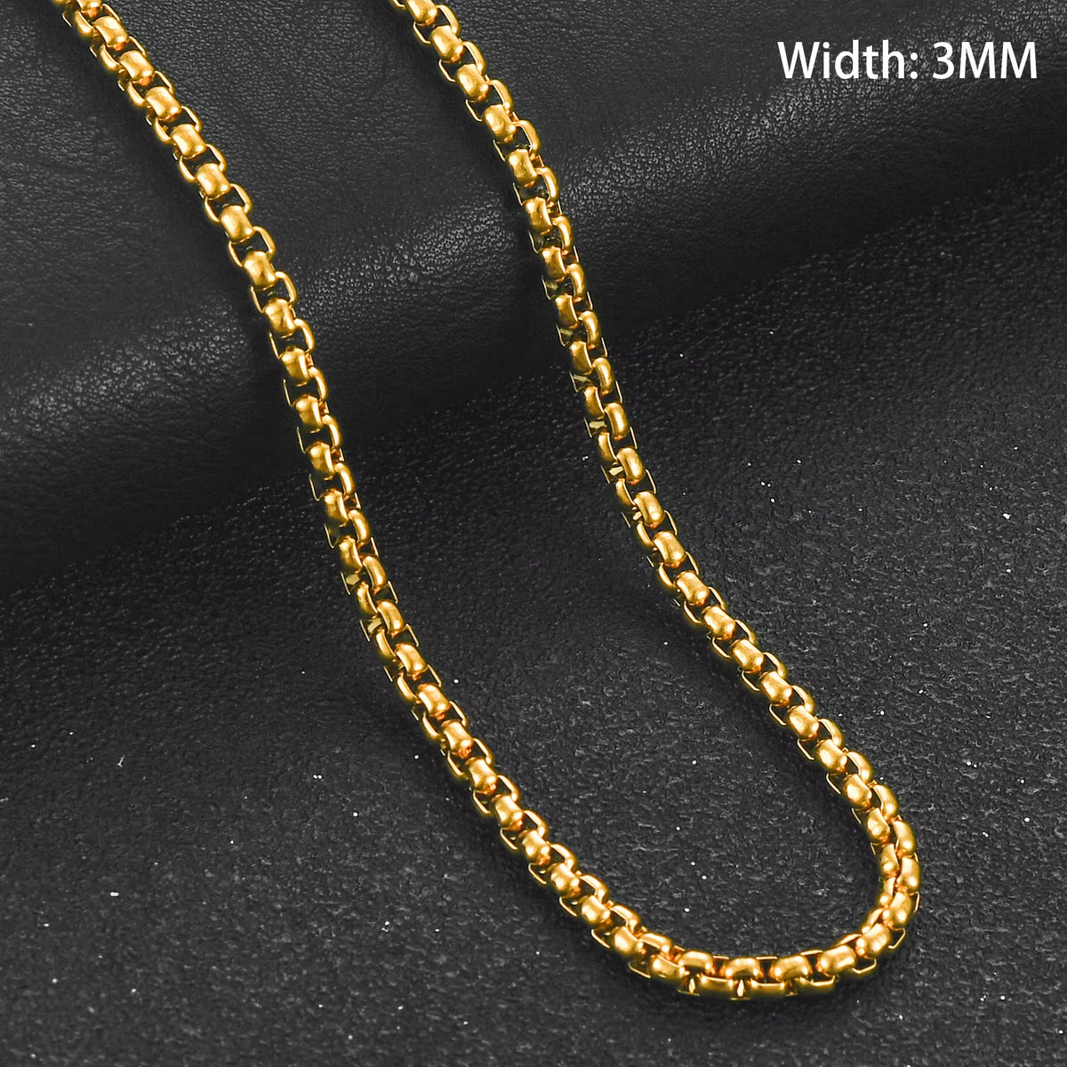 Goudkleurige Jasseron Ketting RVS – Stalen Schakelketting 1.5-4mm 40-80cm Unisex