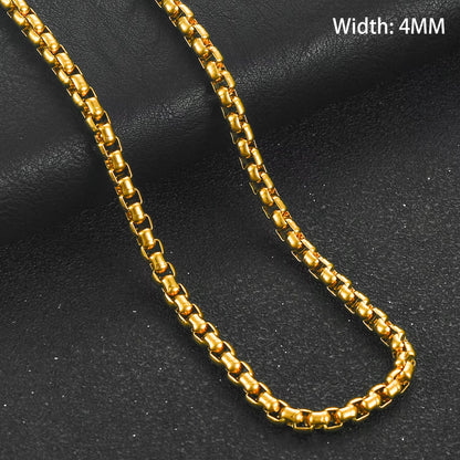 Goudkleurige Jasseron Ketting RVS – Stalen Schakelketting 1.5-4mm 40-80cm Unisex
