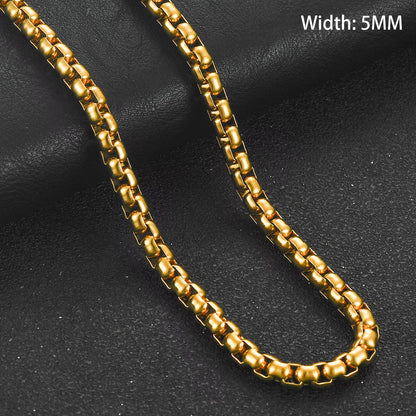 Goudkleurige Jasseron Ketting RVS – Stalen Schakelketting 1.5-4mm 40-80cm Unisex