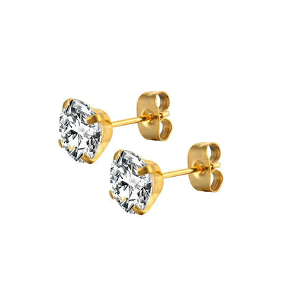 Boucles d'oreilles en titane couleur or sans nickel