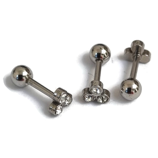 Stainless Steel Screws For Helix Piercing Product Display.