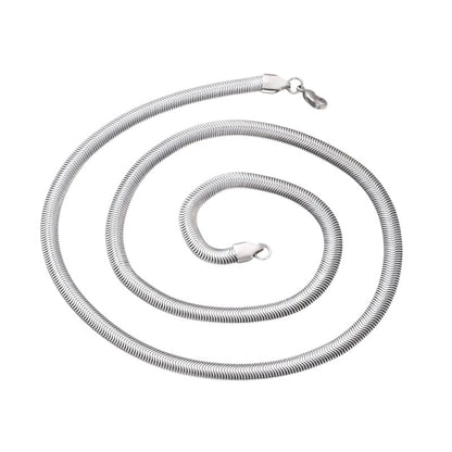 Steel Flat Omega Chain - Silver-Colored Chain