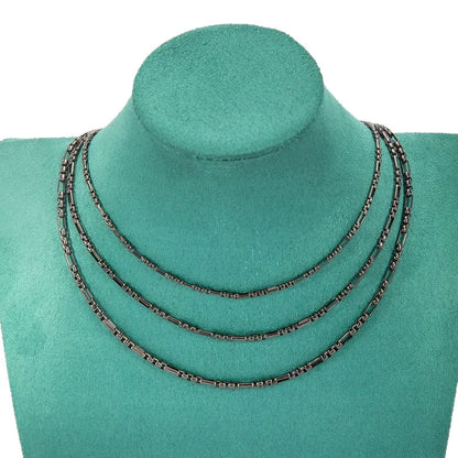 Stalen Fantasie Jasseron Ketting Zwart RVS – 2.5mm / 3mm / 3.5mm