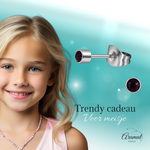 Mini paarse kristal oorstekers – 3mm elegant