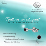 Mini paarse kristal oorstekers – 3mm elegant