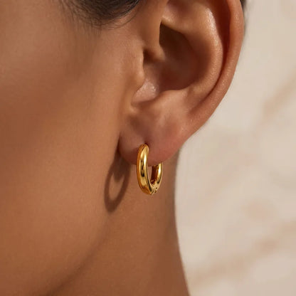 Boucles d'oreilles à charnière en acier