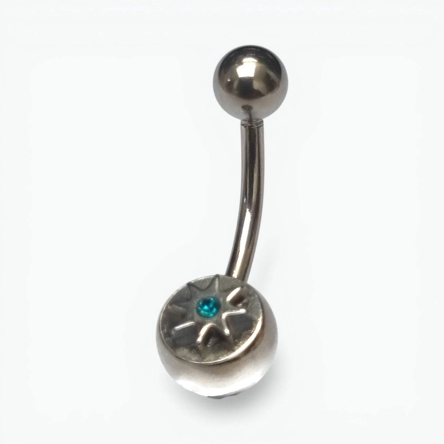 Piercing nombril bleu marine avec étoile - Accessoire élégant