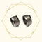 oor5833-se24030-Sandblasted Zilverkleurige RVS Oorringen-Aramat Jewels 
