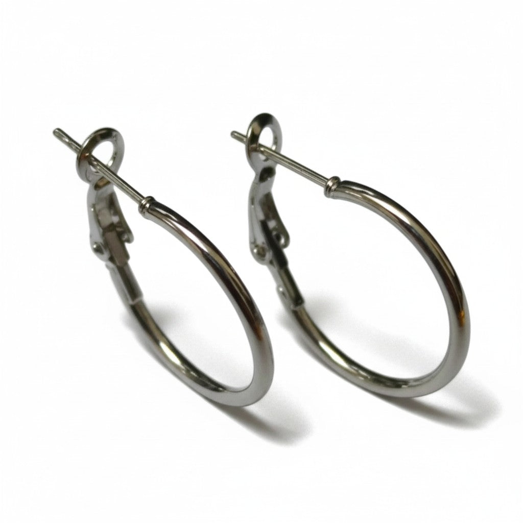 Steel Basic Hoop Earrings