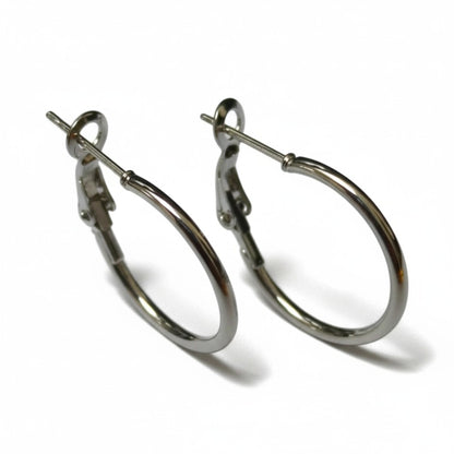 Steel Basic Hoop Earrings