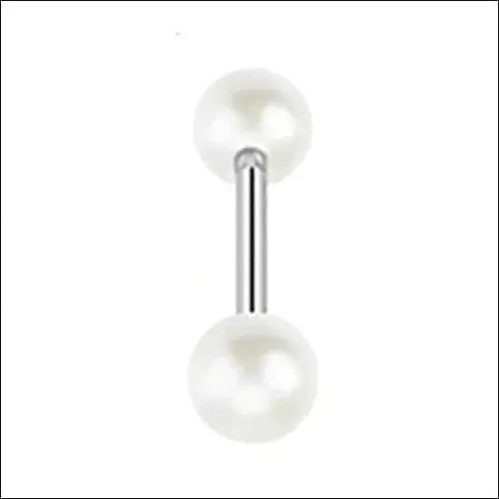 Trendy Parel Tongpiercing -staal Wit | Lichaamssieraden