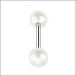 Trendy Parel Tongpiercing -staal Wit | Lichaamssieraden