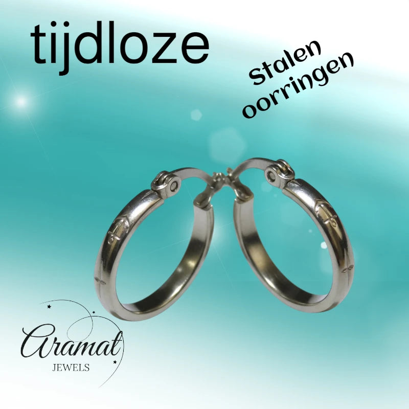 Oorringen – 20mm Creool Anker Motief RVS Zilverkleur Unisex