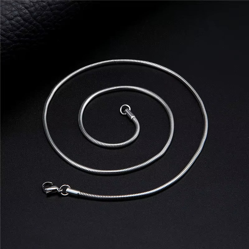 Zilverkleurige Slangenketting RVS – Ronde Snake Chain Dames Staal