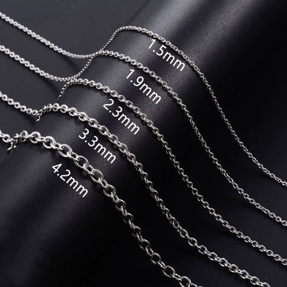 Chaîne d'ancre en acier inoxydable couleur argent 50-60 cm - Chaîne à maillons maritimes