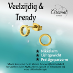 Stalen Cirkel Oorbellen Goudkleurig – Open