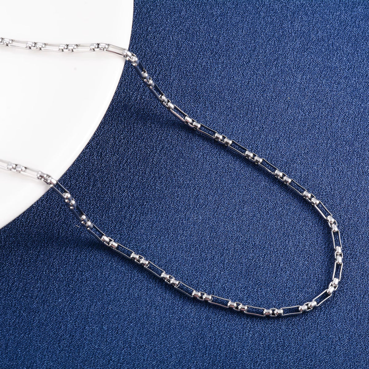 RVS fantasieketting vierkante schakels – 3 mm, 45 + 5 cm