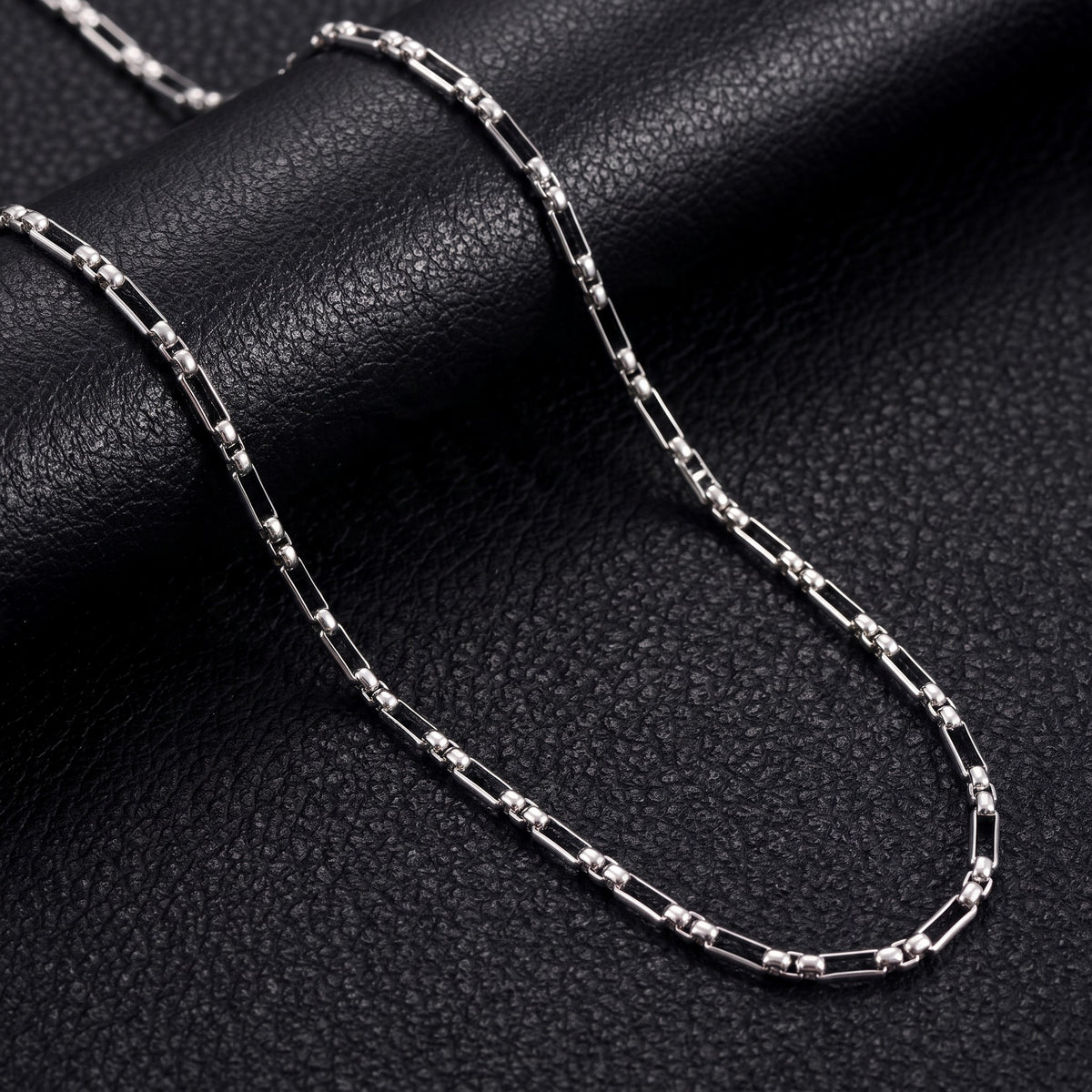 RVS fantasieketting vierkante schakels – 3 mm, 45 + 5 cm
