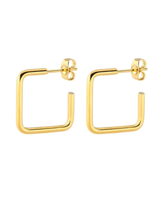 Gouden Vierkante Oorstekers Van Aramat Juwelen - Geometrische Oorstekers