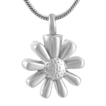 Stalen Ashanger Bloem - Aramat Jewels® - Rouwsieraad Margriet-2.5x1.8cm | Herdenkingsurnen