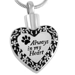 Ashanger voor Huisdier Hart-always in My Heart-poot-2.5x2cm | Herdenkingsurnen