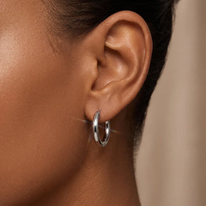 Boucles d'oreilles à charnière en acier