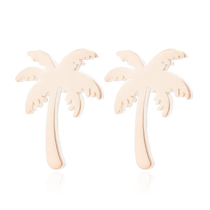 Steel Palm Tree Earrings - Summer Accessory