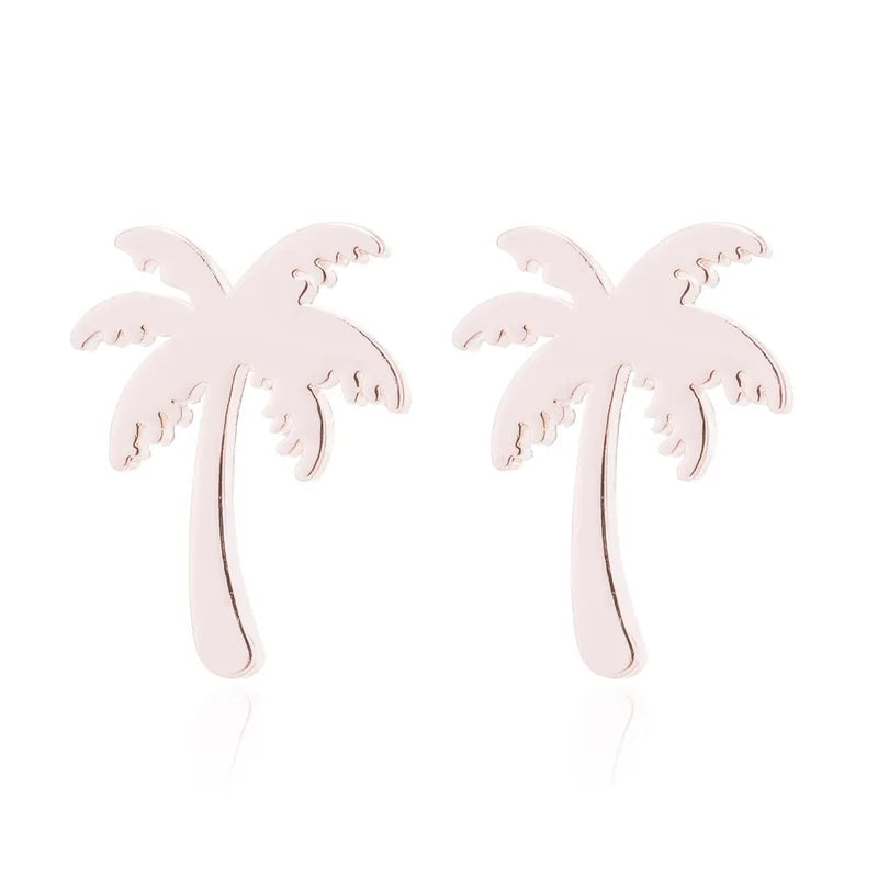 Steel Palm Tree Earrings - Summer Accessory