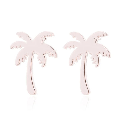 Steel Palm Tree Earrings - Summer Accessory
