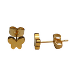 Vlinder oorstekers goudkleur 7x5mm – RVS