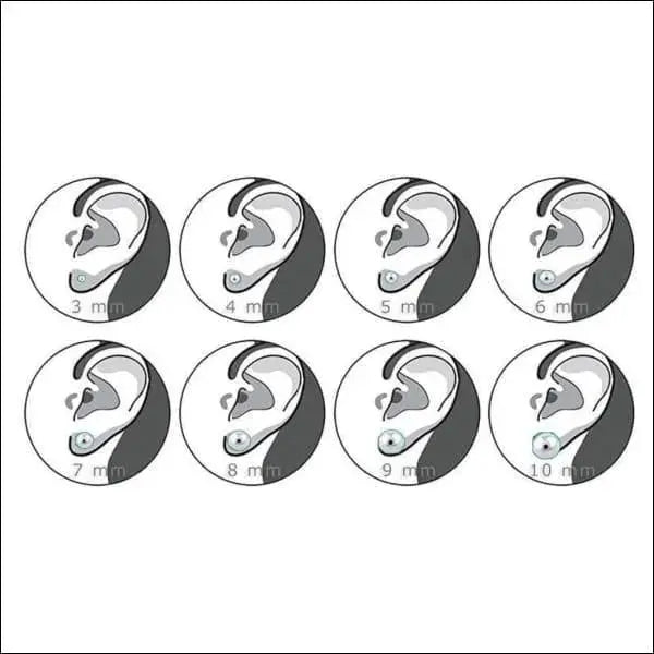 Een Set Van Zes Oorstekers Met Witte Achtergrond Voor Zilveren Eenhoorn Oorbellen.