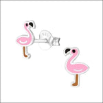 Flamingo Oorknopjes Zilver | Oorbellen