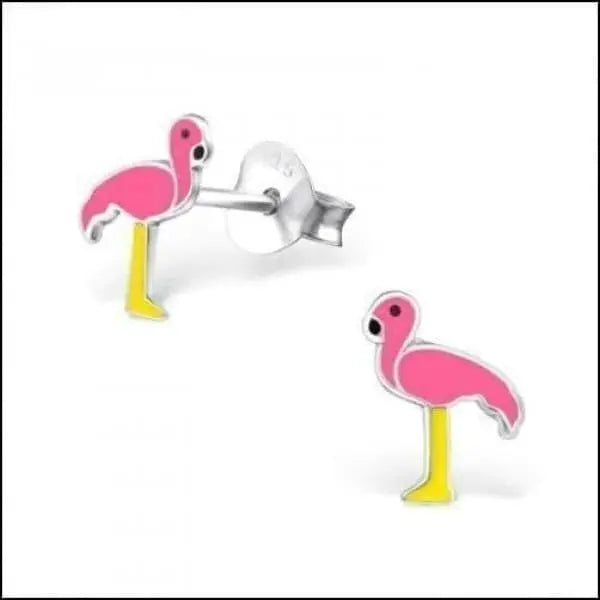 Zilveren Flamingo Oorbellen Met Vrolijke Flamingo’s.