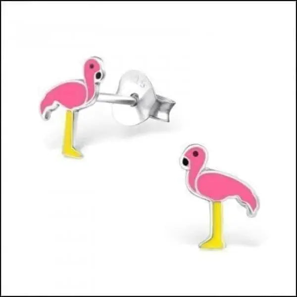 Flamingo Oorknopjes Zilver | Oorbellen