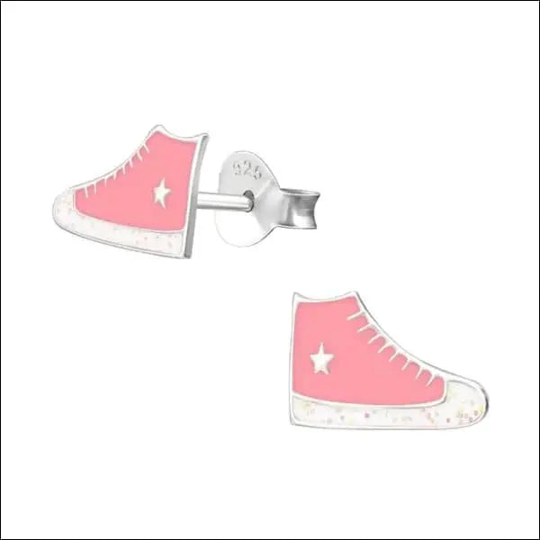 Roze converse converse schoenen oorbellen